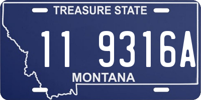 MT license plate 119316A