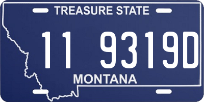 MT license plate 119319D