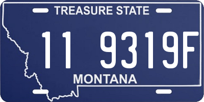 MT license plate 119319F