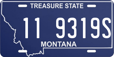MT license plate 119319S