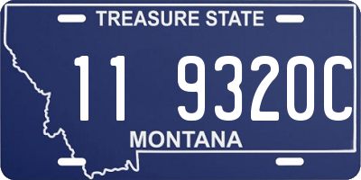 MT license plate 119320C
