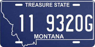 MT license plate 119320G