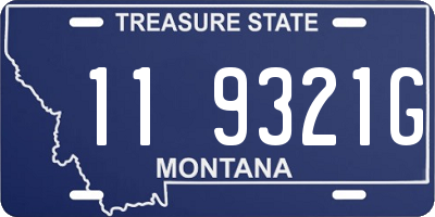 MT license plate 119321G