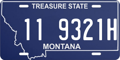 MT license plate 119321H