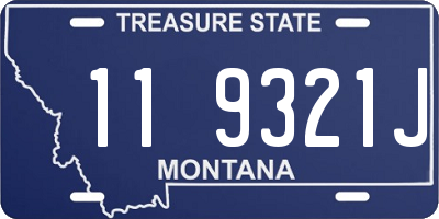 MT license plate 119321J