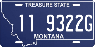 MT license plate 119322G
