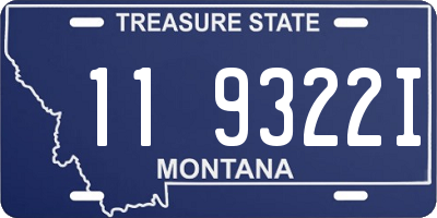 MT license plate 119322I
