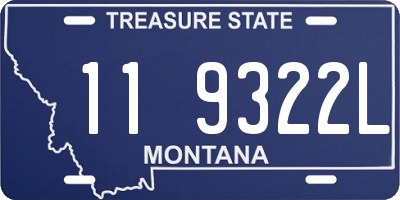 MT license plate 119322L
