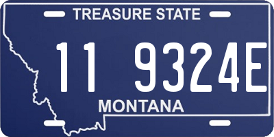 MT license plate 119324E