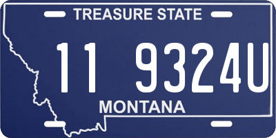 MT license plate 119324U