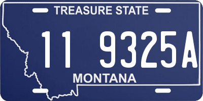 MT license plate 119325A