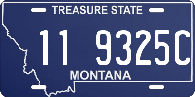 MT license plate 119325C