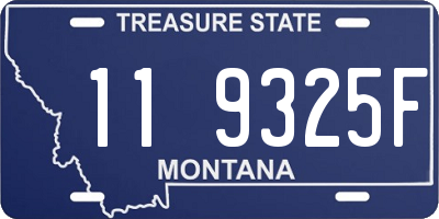 MT license plate 119325F