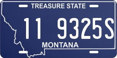 MT license plate 119325S