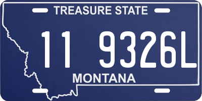 MT license plate 119326L