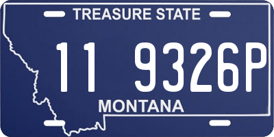 MT license plate 119326P