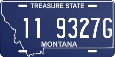 MT license plate 119327G