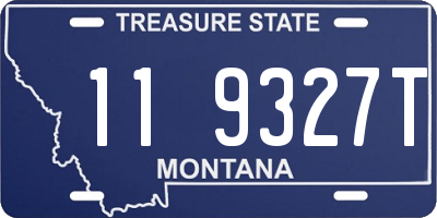 MT license plate 119327T