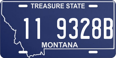 MT license plate 119328B