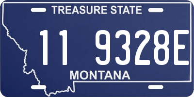 MT license plate 119328E