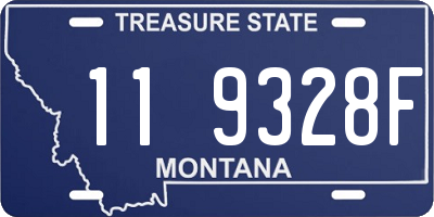 MT license plate 119328F