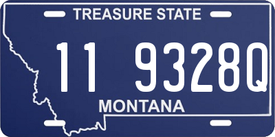 MT license plate 119328Q