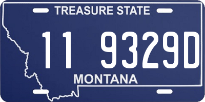 MT license plate 119329D