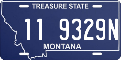 MT license plate 119329N