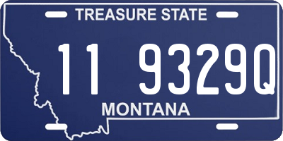 MT license plate 119329Q