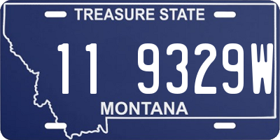 MT license plate 119329W
