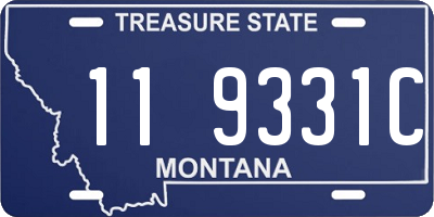 MT license plate 119331C