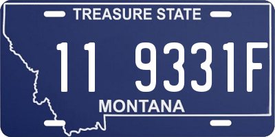 MT license plate 119331F