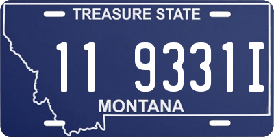 MT license plate 119331I