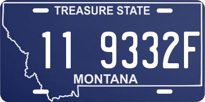 MT license plate 119332F