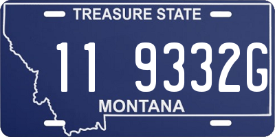 MT license plate 119332G