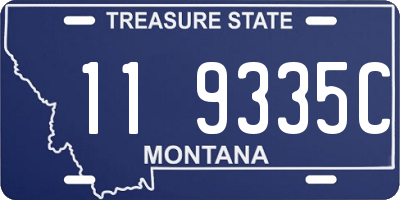 MT license plate 119335C