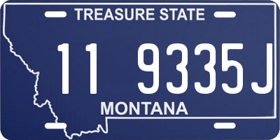 MT license plate 119335J