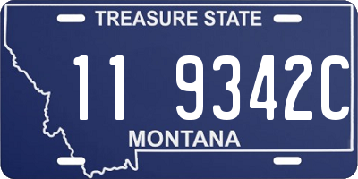 MT license plate 119342C
