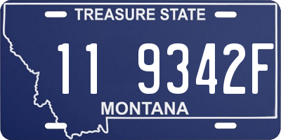 MT license plate 119342F