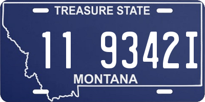 MT license plate 119342I
