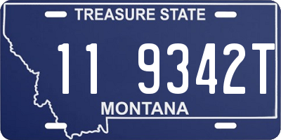 MT license plate 119342T