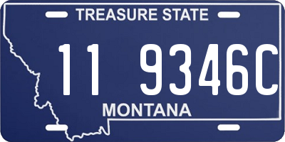 MT license plate 119346C