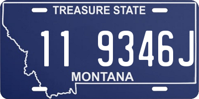 MT license plate 119346J