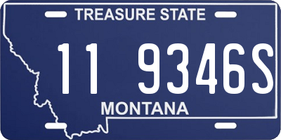 MT license plate 119346S