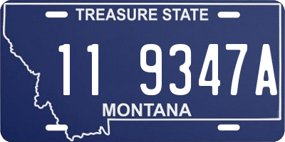 MT license plate 119347A
