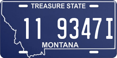 MT license plate 119347I