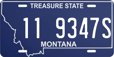 MT license plate 119347S