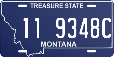 MT license plate 119348C