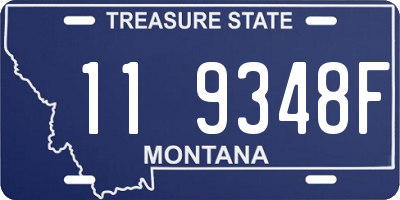 MT license plate 119348F