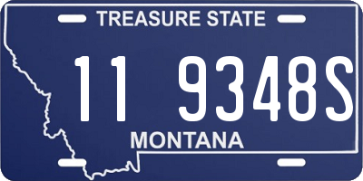 MT license plate 119348S